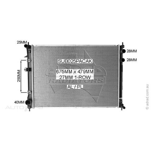 Adrad Radiator - SUB025PACAK