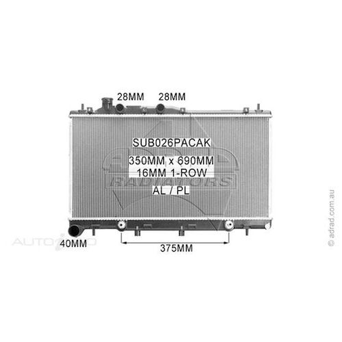 Adrad Radiator - SUB026PACAK