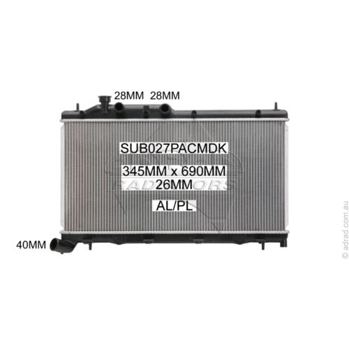 Adrad Radiator - SUB027PACMDK