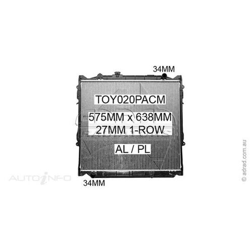 Adrad Radiator - TOY020PACM