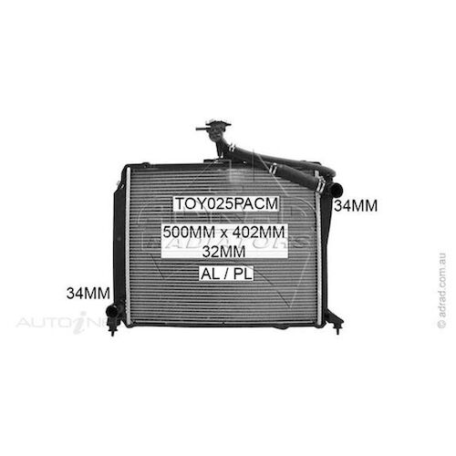 Adrad Radiator - TOY025PACM