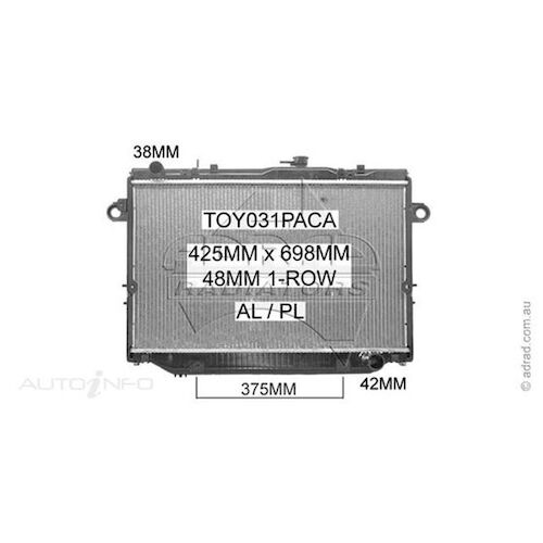 Adrad Radiator - TOY031PACA
