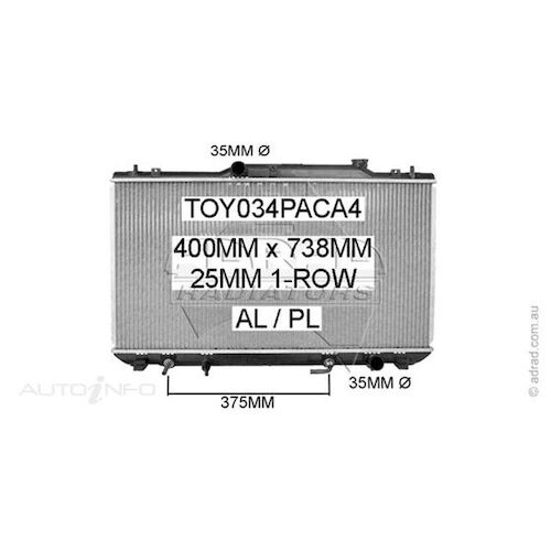 Adrad Radiator - TOY034PACA4