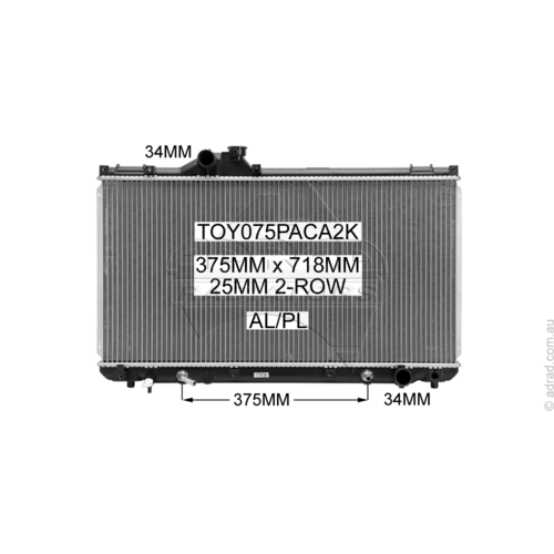 Adrad Radiator - TOY075PACA2K