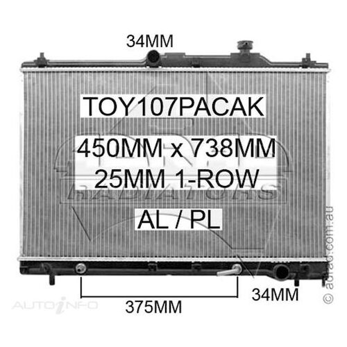 Adrad Radiator - TOY107PACAK