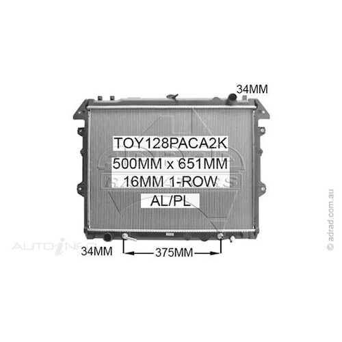 Adrad Radiator - TOY128PACA2K