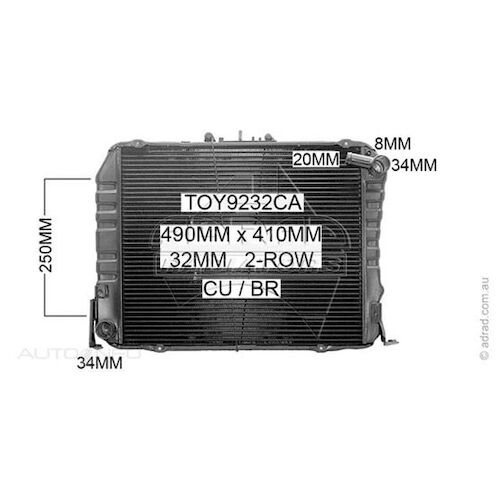 Adrad Radiator - TOY9232CA