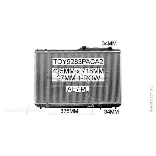 Adrad Radiator - TOY9283PACA2