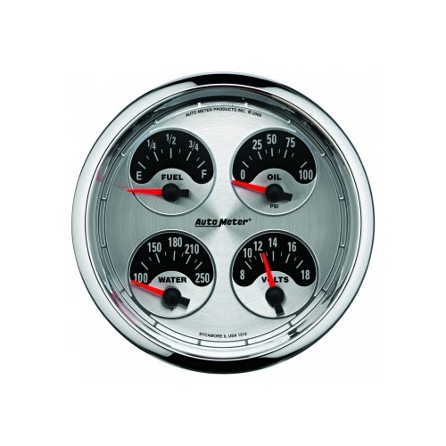 AUTOMETER GAUGE 5" QUAD GAUGE,100 PSI/100-250F/8-18V/240-33 ?,AMERICAN MUSCLE # 1212