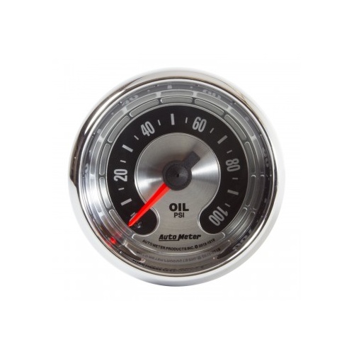 AUTOMETER GAUGE 2-1/16" OIL PRESSURE,0-100 PSI,MECHANICAL,AMERICAN MUSCLE # 1219