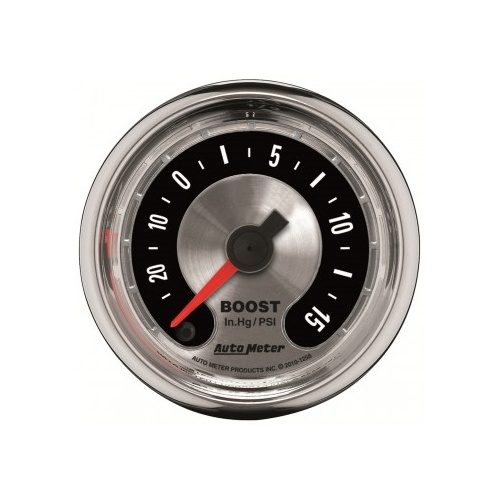 AUTOMETER GAUGE 2-1/16" BOOST/VAC,30 IN HG/15 PSI,STEPPER MOTOR,AMERICAN MUSCLE # 1258