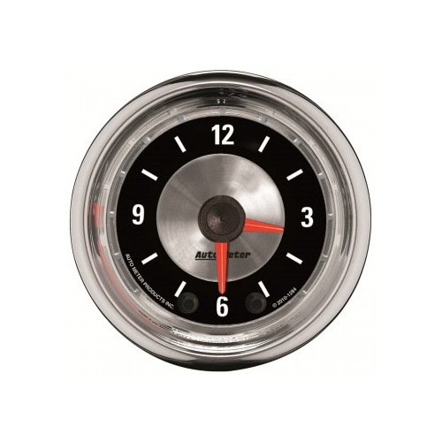 AUTOMETER GAUGE 2-1/16" CLOCK,12 HOUR,AMERICAN MUSCLE # 1284