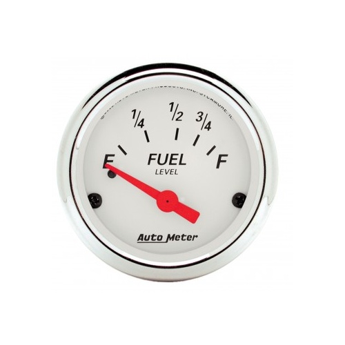 AUTOMETER GAUGE 2-1/16" FUEL LEVEL,73-10 ?,AIR-CORE,FORD,ARCTIC WHITE # 1316