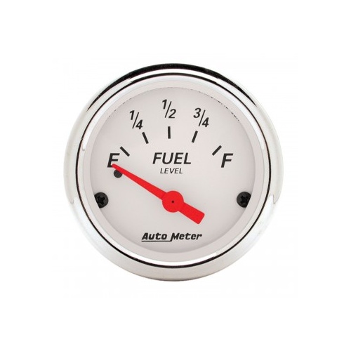 AUTOMETER GAUGE 2-1/16" FUEL LEVEL,0-30 ?,AIR-CORE,ARCTIC WHITE # 1318