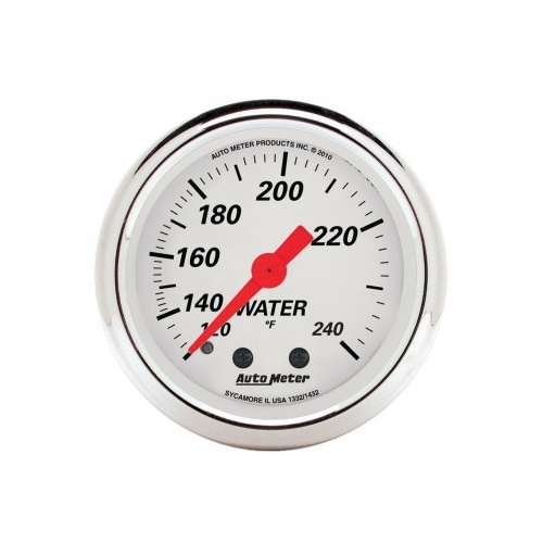 AUTOMETER GAUGE 2-1/16" WATER TEMPERATURE,120-240F,6 FT.,MECHANICAL,ARCTIC WHITE # 1332
