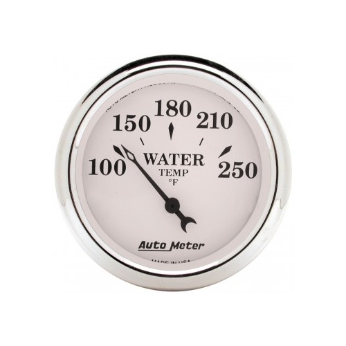 AUTOMETER GAUGE 2-1/16" WATER TEMPERATURE,100-250F,AIR-CORE,OLD-TYME WHITE # 1638