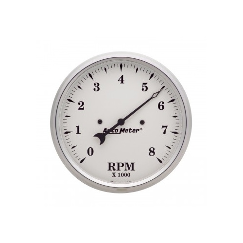 AUTOMETER GAUGE 5" IN-DASH TACHOMETER,0-8,000 RPM,OLD-TYME WHITE # 1699