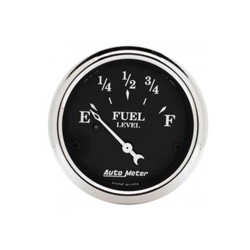AUTOMETER GAUGE 2-1/16" FUEL LEVEL,0-30 ?,AIR-CORE,OLD TYME BLACK # 1718