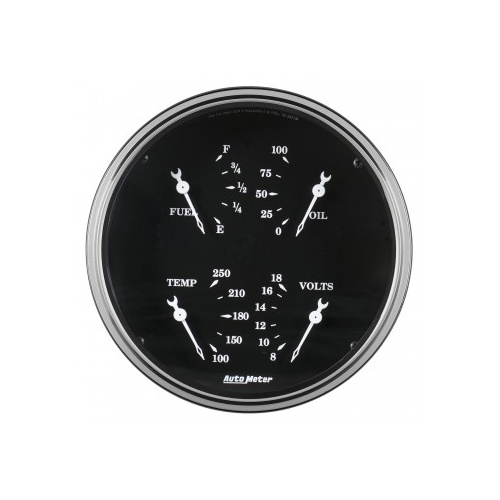 AUTOMETER GAUGE 5" QUAD GAUGE,0-90 ?,OLD TYME BLACK # 1719
