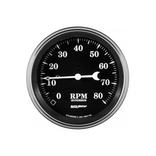 AUTOMETER GAUGE 3-3/8" TACHOMETER,8K RPM,IN-DASH,OLD TYME BLACK # 1790