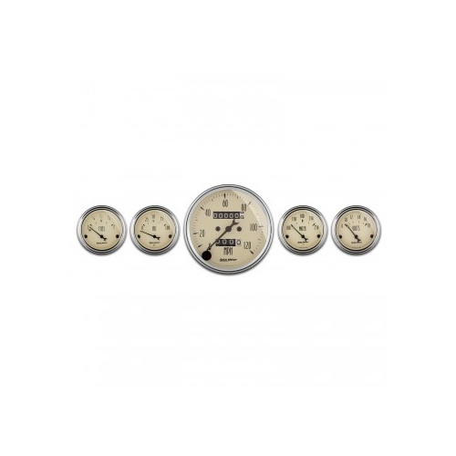 AUTOMETER 5 PC GAUGE KIT,3-1/8" & 2-1/16",MECHANICAL SPEEDOMETER,ANTIQUE BEIGE # 1808