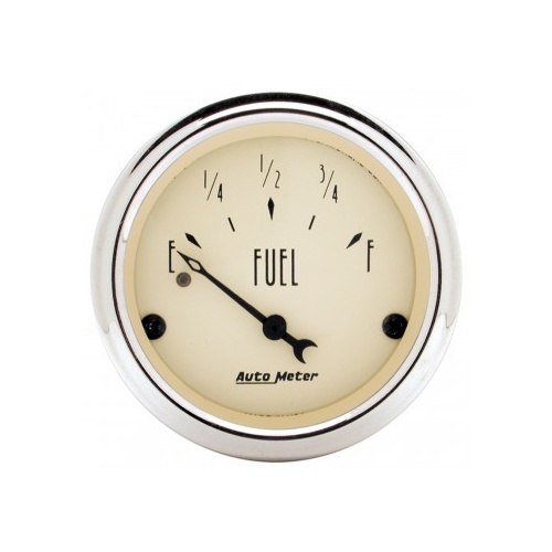 AUTOMETER GAUGE 2-1/16" FUEL LEVEL,0-30 ?,AIR-CORE,ANTIQUE BEIGE # 1818