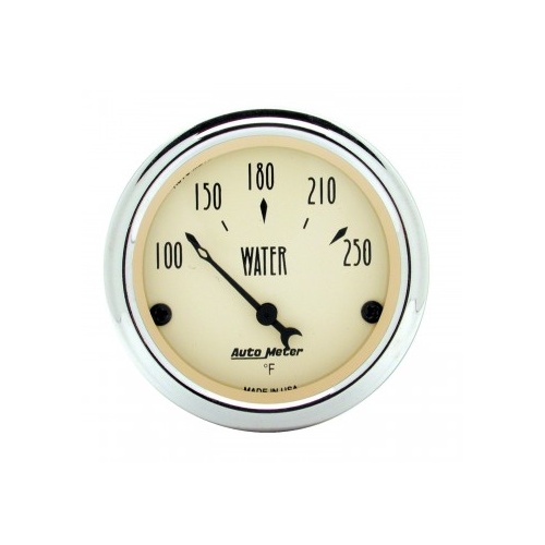 AUTOMETER GAUGE 2-1/16" WATER TEMPERATURE,100-250F,AIR-CORE,ANTIQUE BEIGE # 1837