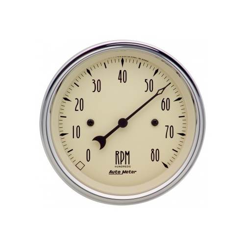 AUTOMETER GAUGE 3-3/8" IN-DASH TACHOMETER,0-8,000 RPM,ANTIQUE BEIGE # 1890