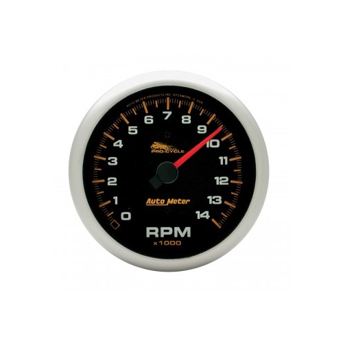 AUTOMETER GAUGE 3-3/4" TACHOMETER,0-14,000 RPM,BLACK,PRO-CYCLE # 19231