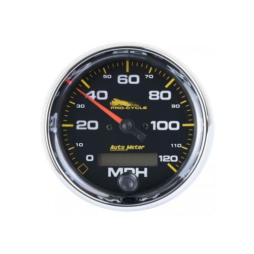 AUTOMETER GAUGE 3-3/4" SPEEDOMETER,0-120 MPH,ELECTRIC,BLACK,PRO-CYCLE # 19350
