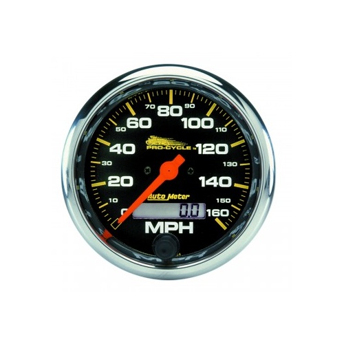 AUTOMETER GAUGE 3-3/4" SPEEDOMETER,0-160 MPH,ELECTRIC,BLACK,PRO-CYCLE # 19354