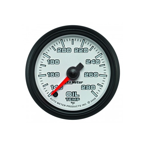 AUTOMETER GAUGE 2-1/16" OIL TEMPERATURE,140-280F,STEPPER MOTOR,WHITE/BLACK,PRO-CYCLE # 19540