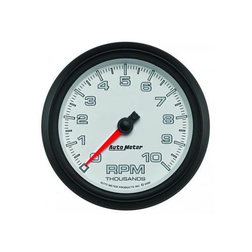AUTOMETER GAUGE 3-3/8" TACHOMETER,0-10,000 RPM,WHITE/BLACK,PRO-CYCLE # 19598