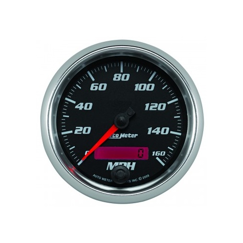 AUTOMETER GAUGE 3-3/8" SPEEDOMETER,0-160 MPH,ELECTRIC,BLACK/BRIGHT ANODIZED,PRO-CYCLE # 19689