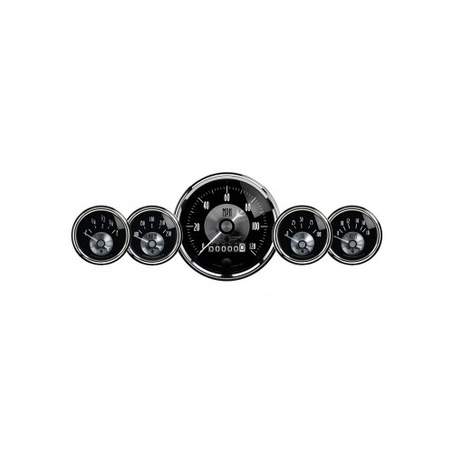 AUTOMETER GAUGE 5 PC. GAUGE KIT,3-3/8" & 2-1/16",ELECTRIC SPEEDO W/WHEEL ODO,PRESTIGE BLK. DIAMOND # 2003