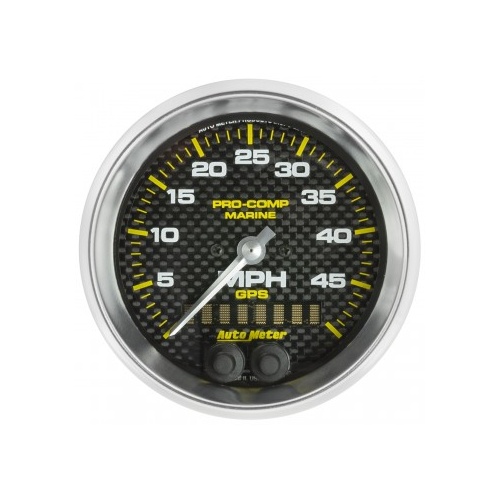 AUTOMETER GAUGE 3-3/8" GPS SPEEDOMETER,0-50 MPH,MARINE CARBON FIBER # 200635-40