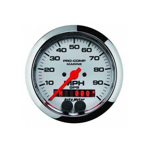 AUTOMETER GAUGE 3-3/8" GPS SPEEDOMETER,0-100 MPH,MARINE CHROME # 200636-35