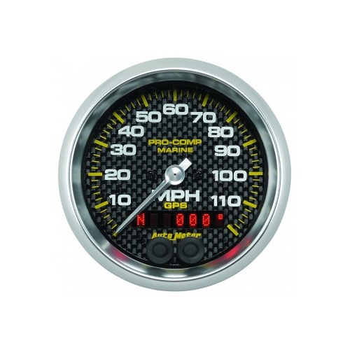 AUTOMETER GAUGE 3-3/8" GPS SPEEDOMETER,0-120 MPH,MARINE CARBON FIBER # 200637-40