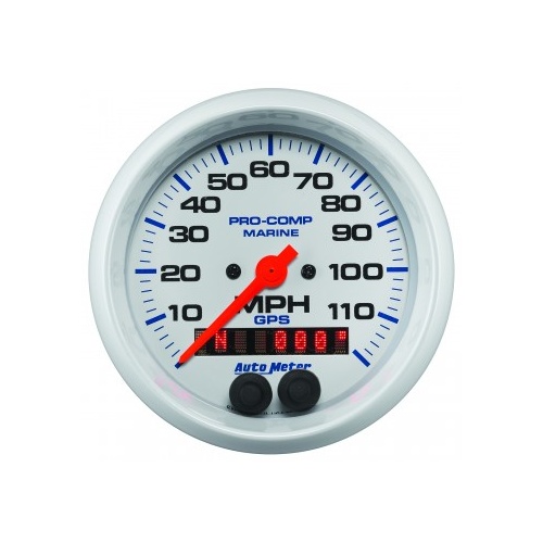 AUTOMETER GAUGE 3-3/8" GPS SPEEDOMETER,0-120 MPH,MARINE WHITE # 200637
