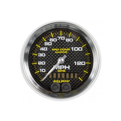 AUTOMETER GAUGE 3-3/8" GPS SPEEDOMETER,0-140 MPH,MARINE CARBON FIBER # 200638-40