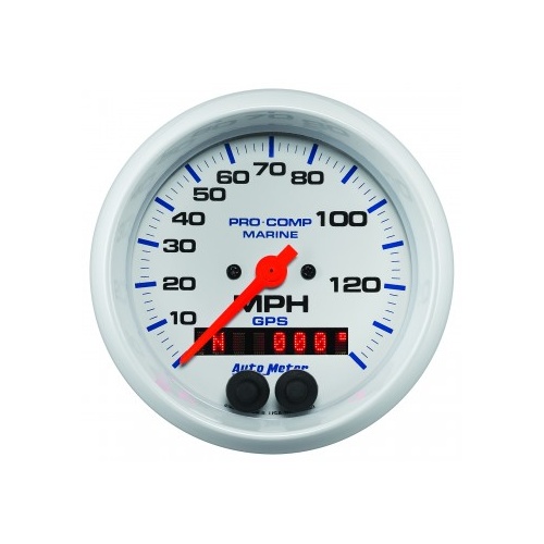 AUTOMETER GAUGE 3-3/8" GPS SPEEDOMETER,0-140 MPH,MARINE WHITE # 200638