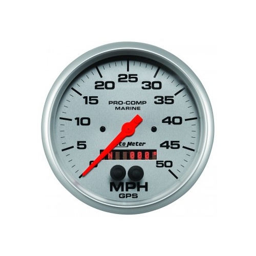AUTOMETER GAUGE 5" GPS SPEEDOMETER,0-50 MPH,MARINE SILVER # 200644-33