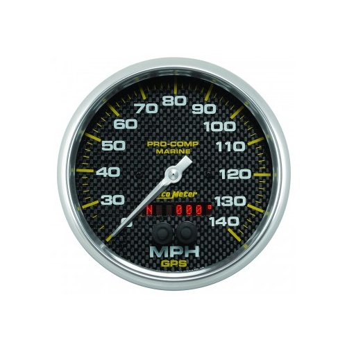 AUTOMETER GAUGE 5" GPS SPEEDOMETER,0-140 MPH,MARINE CARBON FIBER # 200647-40