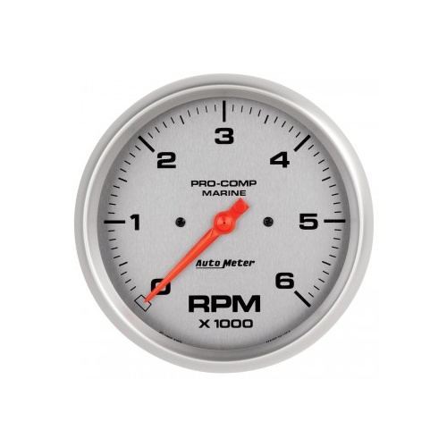 AUTOMETER GAUGE 5" IN-DASH TACHOMETER,0-6,000 RPM,MARINE SILVER # 200750-33