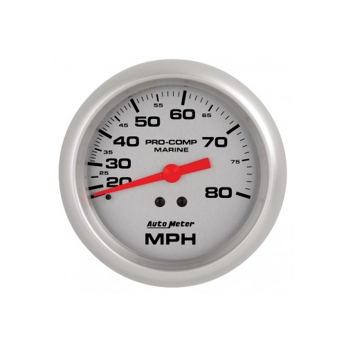 AUTOMETER GAUGE 3-3/8" MECHANICAL SPEEDOMETER,0-80 MPH,MARINE SILVER # 200753-33