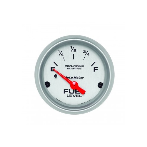 AUTOMETER GAUGE 2-1/16" FUEL LEVEL,240-33 ?,AIR-CORE,MARINE SILVER # 200760-33