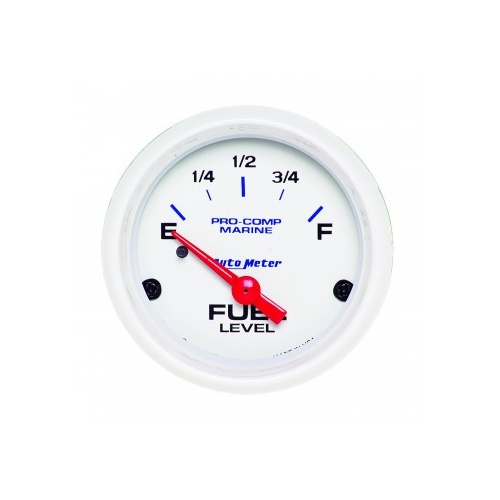AUTOMETER GAUGE 2-1/16" FUEL LEVEL,240-33 ?,AIR-CORE,MARINE WHITE # 200760