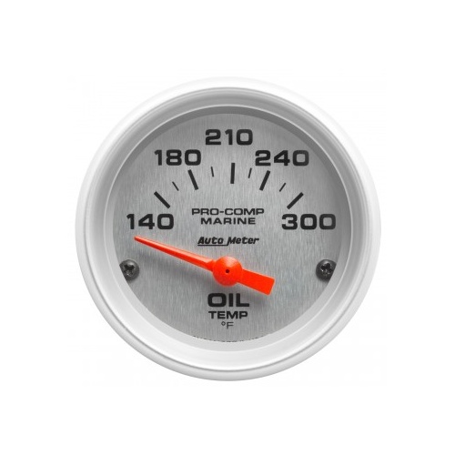 AUTOMETER GAUGE 2-1/16" OIL TEMPERATURE,140-300F,AIR-CORE,MARINE SILVER # 200764-33