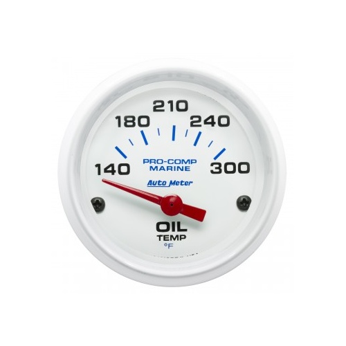 AUTOMETER GAUGE 2-1/16" OIL TEMPERATURE,140-300F,AIR-CORE,MARINE WHITE # 200764