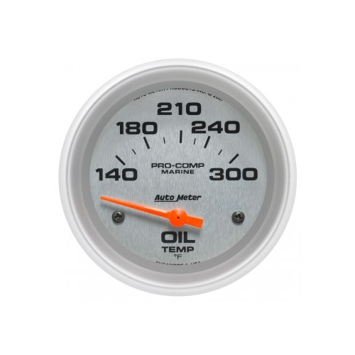 AUTOMETER GAUGE 2-5/8" OIL TEMPERATURE,140-300F,AIR-CORE,MARINE SILVER # 200765-33